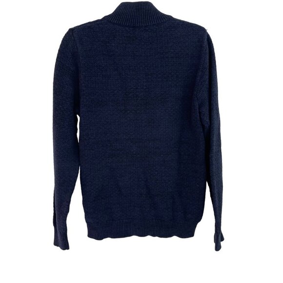 Rails Mens Jacket Size Large Blue Zipper Front Cotton Wool Knit Turtle Neck - Picture 9 of 9